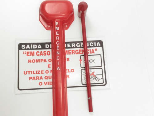 4 Un -kit Capa+ Martelo+ Aviso Emergência Van E Micro Ônibus