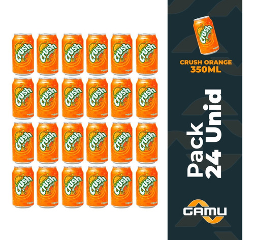 Crush Orange - 350ml - Pack 24 Latas