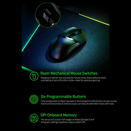 / Mouse De Dispositivo Óptico Duplo Com Gaming Basilisk