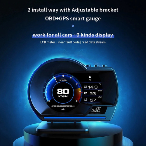 Vehículo Universal Hud Pantalla Mini Tablero Y Navegación