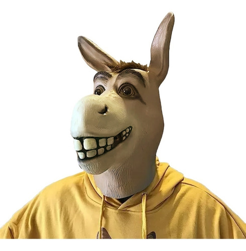 Máscara Látex Burro Shrek Halloween Realista Terror Disfraz