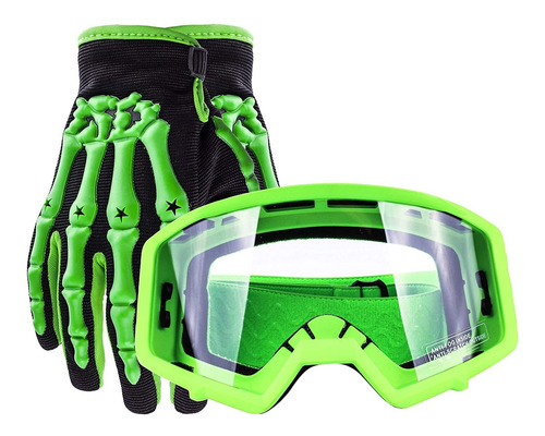 Typhoon Youth Glove  Goggle Combo Motocross Offroad Atv...