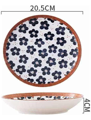 Plato Hondo Consome Bowl Chato Ceramica 20x4cm