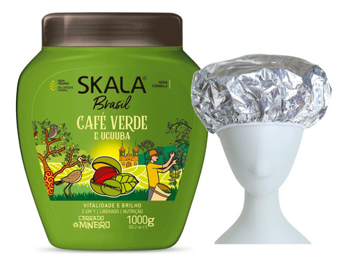 Brasil Cafe Verde Skala Mascara Vegana 1kg + Gorro Aluminio