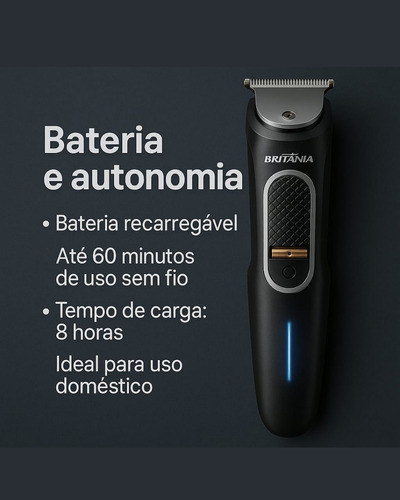 Aparador De Pelos 7 Em 1 Para Barba, Cabelo, Nariz E Corpo