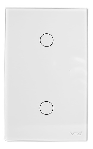Interruptor Touch Doble Link Iot Vta+ Smart Home Color Blanco