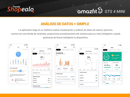Smartwatch Reloj Inteligente Amazfit Gts4 Mini Negro Cuota-*