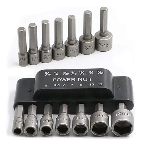 Juego Dados Magnéticos Para Taladro 14 Piezas 1/4 Inch