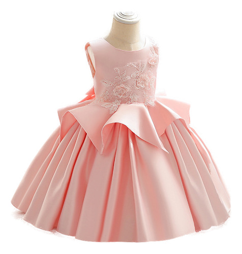 Vestido Con Diseño Tridimensional Para Niñas, Princesa Y Flo