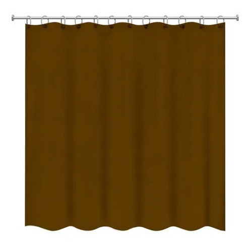 Cortina Para Baño Mobi Burbuja Chocolate 1.8m X 1.8m