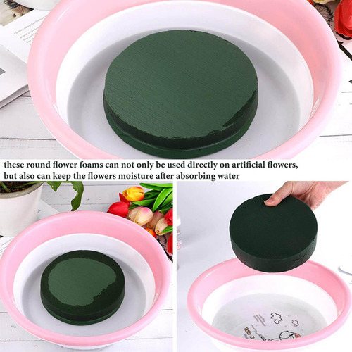 6x Ornamento De Mesa De Espuma Molhada 16,5 Cm X 4 Cm Verde