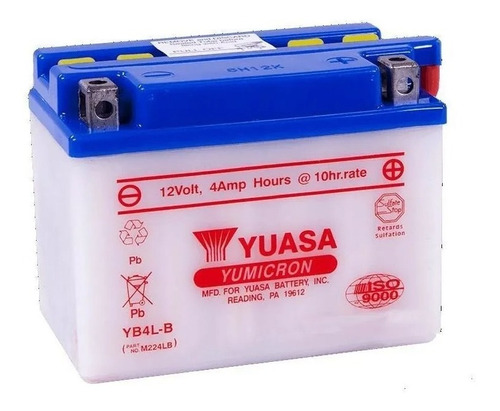 Bateria Yuasa Yb4l-b Scooter 50cc Varios Dist.oficial Rpm925