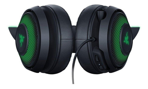 Imagen 4 de 5 de Audífonos gamer Razer Kraken Kitty negro con luz rgb LED