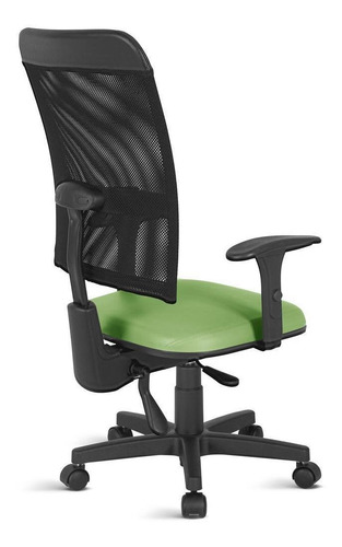 Cadeira De Escritório Ergonômica Em Tela Com Braço Rv Verde