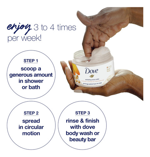 Body Scrub Dove Esmalte Corporal Exfoliante De Avena Y Calén