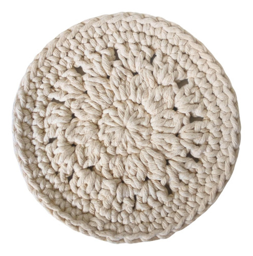 Centro De Mesa Posapavas Tejido Crochet Individual Rustico