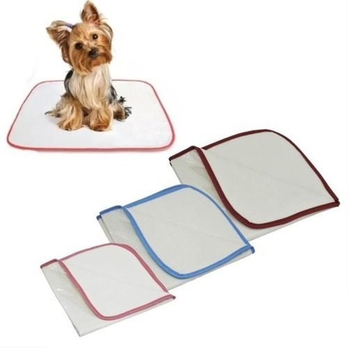 Imagem 6 de 7 de Kit 3 Tapetes Sanitário Lavável Higiênico P/ Cães 60x50 Pet