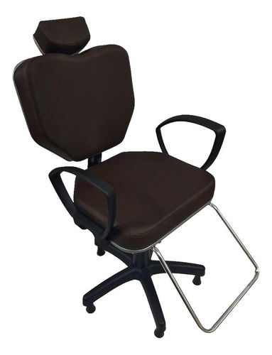 Cadeira Poltrona Salão Cabeleireiro Marrom Café 90x50x50cm