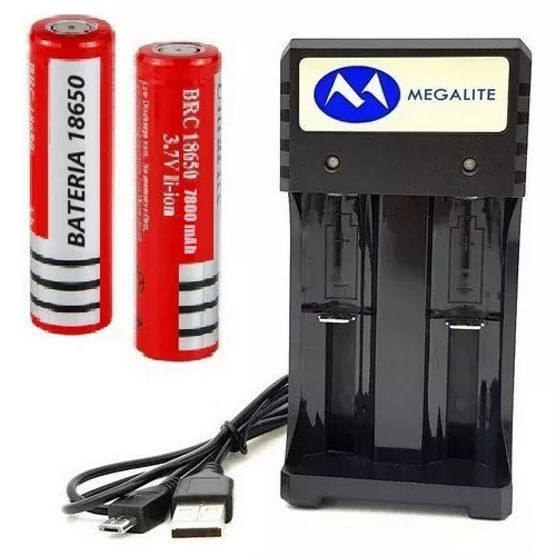 Cargador De Pilas 18650 16340 14500 Megalite 1a Usb