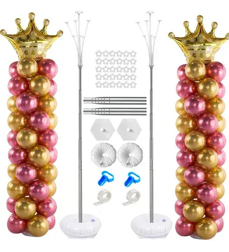 Pack de 2 Bases para Columnas de Globos Ajustables, de 2 Metros para Fiesta