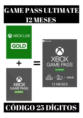 xbox game pass ultimate 1 mes 25 digitos - Videogames