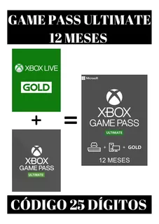 Game Pass Ultimate Live Gold+gpu 12 Meses Código 25 Digitos