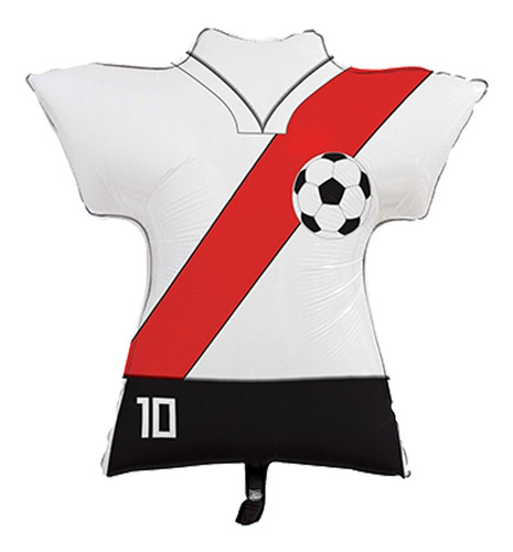 Globos Metalizados Camiseta River - Ciudad Cotillón 