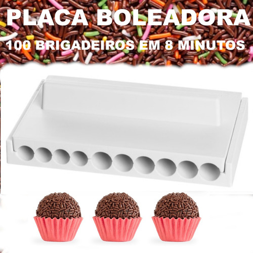 Placa Boleadora Doces  Brigadeiro Branca Promoção 10g 13g E 