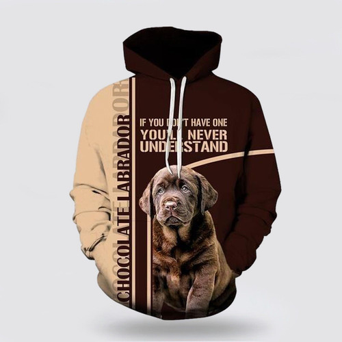 Sudadera Con Capucha Con Estampado Integral De Perro Labrado