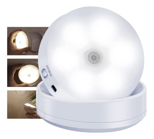 Lampara Luz Led Gira 360 Magnetica Sensor De Movimiento