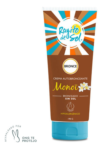 Crema Autobronceante Rayito De Sol 190g Monoi Bronce 