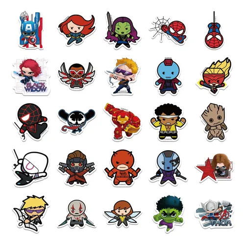 Disney Marvel-pegatinas De Dibujos Animados De Superhéroes D