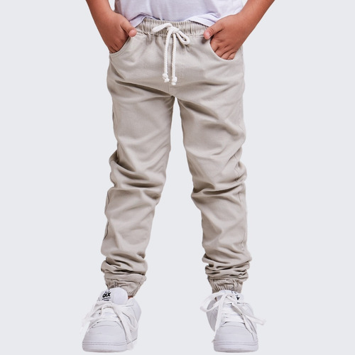 Calça Infantil Jeans Jogger Masculina Menino Com Punho 