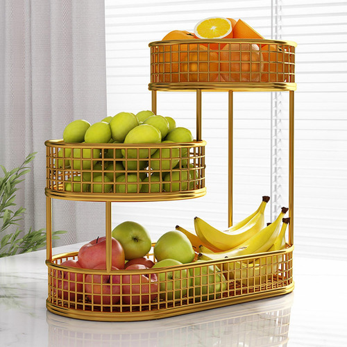 Cesta De Frutas De Metal Rack De Armazenamento De Legumes
