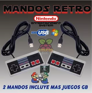 2 Mandos Nes Usb Con Juegos Pc Tvbox Laptop Nuevo Nintendo