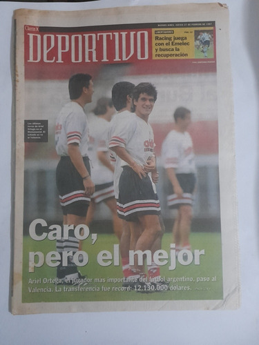 Claron Deportivo 27/2/97 Ariel Ortega, El Nacional 1 Velez 0