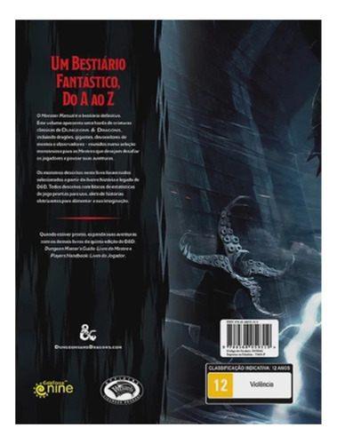 D&d Dungeons & Dragons: Monster Manual - Livro Dos Monstros