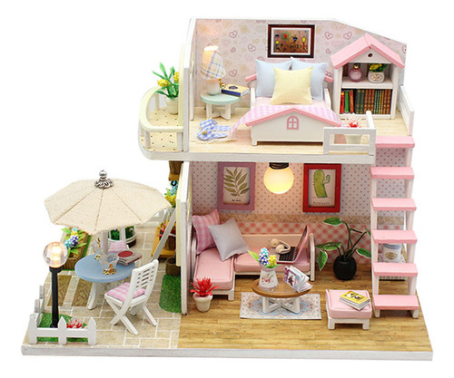 Mz Kit De Casa De Muñecas Diy: Casa En Miniatura Con