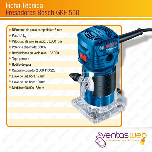 Imagen 8 de 9 de Fresadora Router Tupi De Mano + Guia 550w 1/4 Bosch Calidad