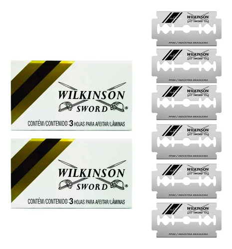 Kit Aparelho De Barbear Clássico Vintage Enox Com 6 Recargas