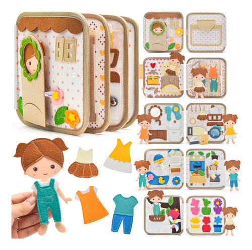 Libro De Actividades De Fieltro Juego Educativo Soft