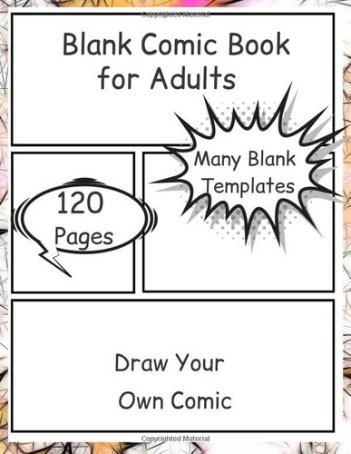 Libro: Blank Comic Book For Adults Draw Your Own Comics: Com