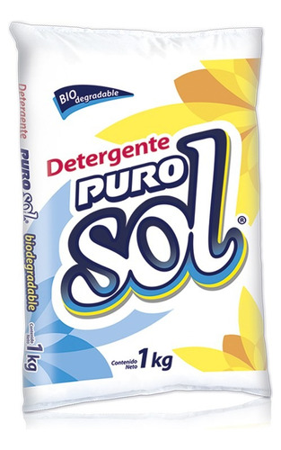 Puro Sol Detergente En Polvo / Caja Con 10 Bolsas De 1 Kg