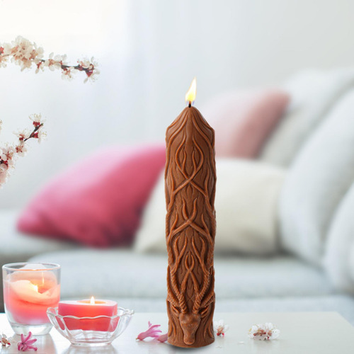 Molde De Silicona De Cilindro Molde De Jabón Para Velas Con