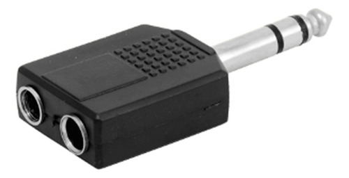 Adaptador 2 Plug Hembra 6.3mm A Plug Macho 6.3mm Estereo X2