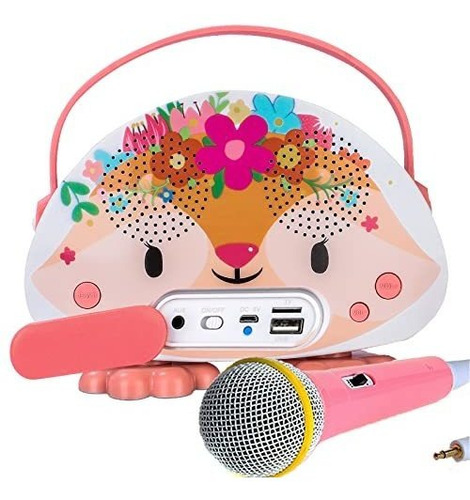 Máquina De Karaoke Para Niños Niños Con Micrófono Bluetooth