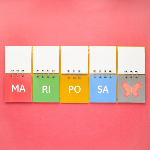 Libro Móvil De 4 Sílabas Montessori - Material Didáctico