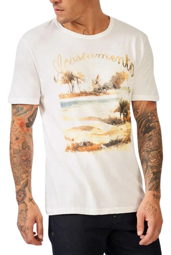 Camiseta Branca Good Day Masculina Acostamento