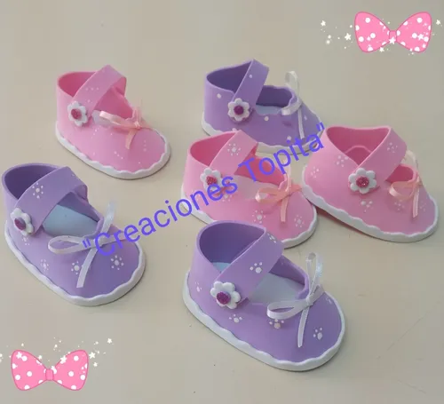 Zapaticos en foami para baby shower new arrivals