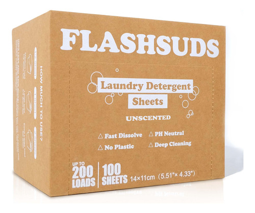 Oppeal Flashsuds - Lamina De Detergente Para Ropa, Sin Jarra